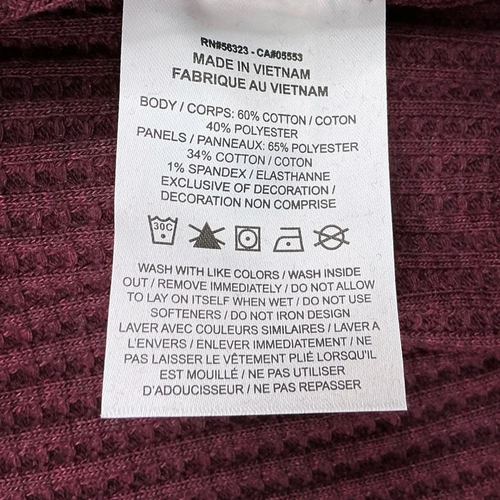 Nike Vest Women Large Burgundy‎ Sleeveless Waffle Knit Sweater M7482 Logo Preppy
